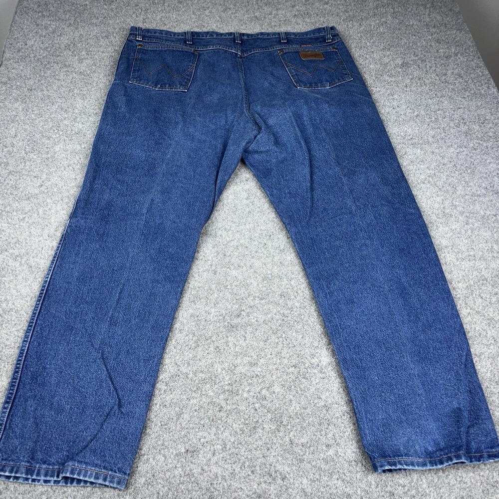 Wrangler 31MWZ Jeans Mens 44x32 Relaxed Fit Straight Leg Blue Denim Western Work - Picture 7 of 12